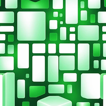 Artwork thumbnail, Green Geometric Cube Pattern by Digi Artworks Store
