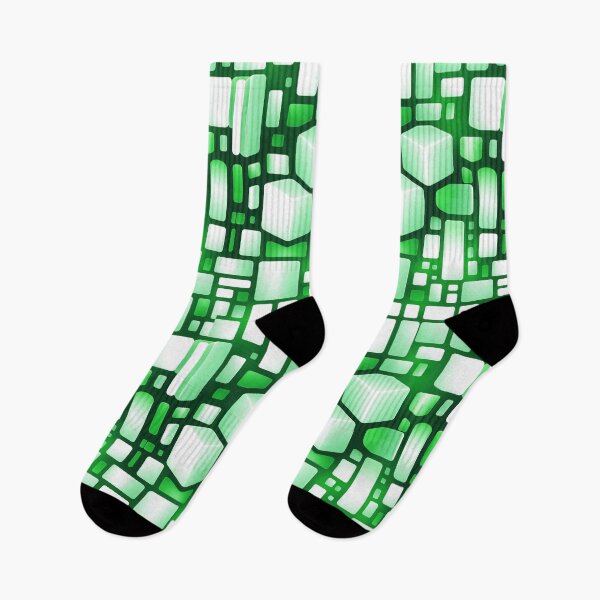 Item preview, Green Geometric Cube Pattern designed and sold by Digi Artworks Store.