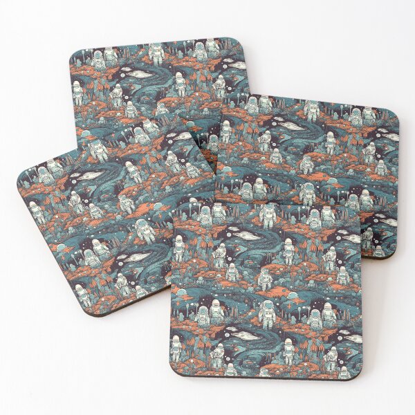 Item preview, Pattern Astronauts Exploring Distant Planets Cartoon Style designed and sold by Arncil.