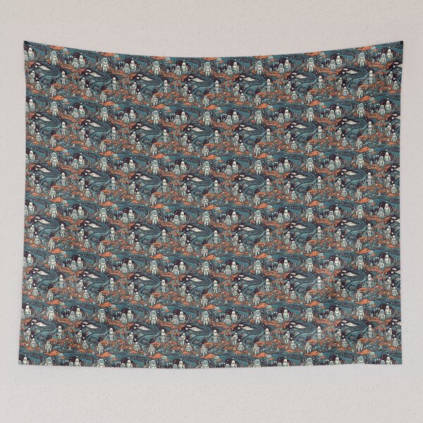 Item preview, Pattern Astronauts Exploring Distant Planets Cartoon Style designed and sold by Arncil.