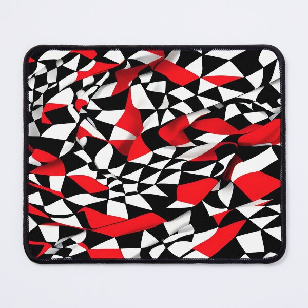 Item preview, 3D Triangular Black Red and White Geometric Shapes designed and sold by deniselynnimage.
