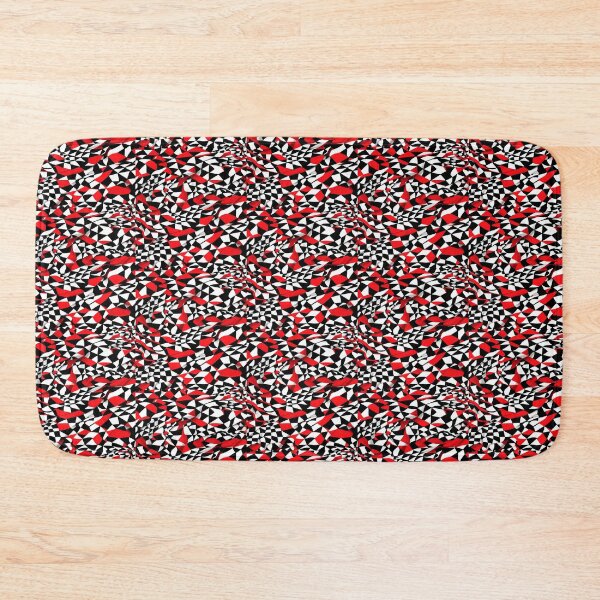 Item preview, 3D Triangular Black Red and White Geometric Shapes designed and sold by deniselynnimage.