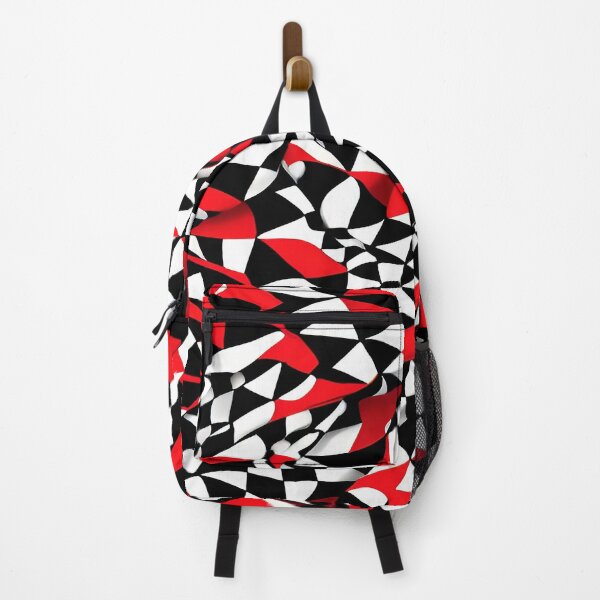 Item preview, 3D Triangular Black Red and White Geometric Shapes designed and sold by deniselynnimage.