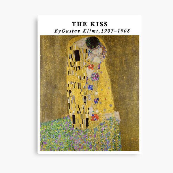 Aperçu de l'œuvre Le baiser de Gustav Klimt - Célèbre tableau de baiser - Exposition de musée vintage créée et vendue par Tamas Das.
