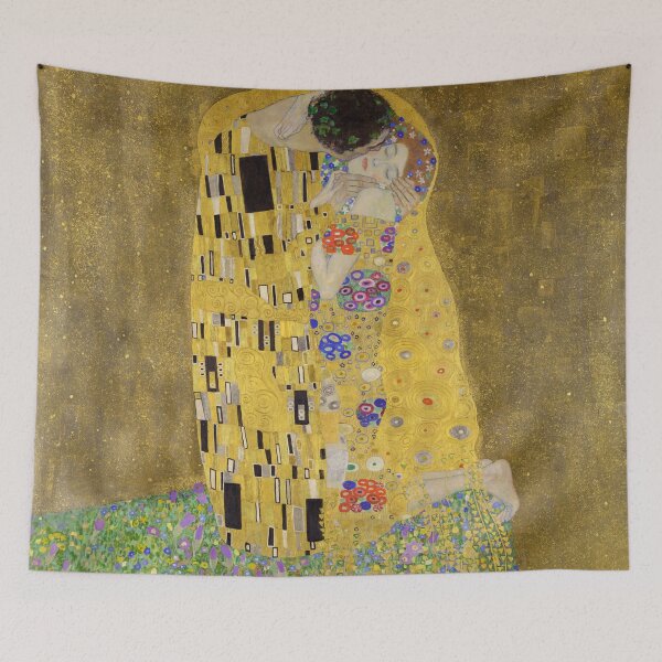 Artikelvorschau, Der Kuss von Gustav Klimt – Berühmtes Kussgemälde – Vintage-Museumsausstellung entworfen und verkauft von Tamas Das.