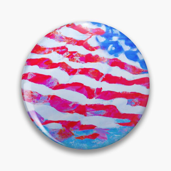 Item preview, US flag Reflected in a River as though painted by Claude Monet [Lighter t-shirts see other one for darker t-shirts} designed and sold by CristalleLisa.