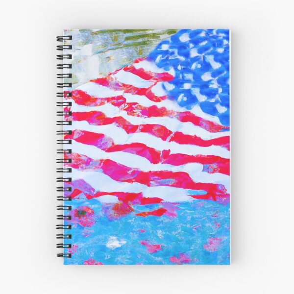 Item preview, US flag Reflected in a River as though painted by Claude Monet [Lighter t-shirts see other one for darker t-shirts} designed and sold by CristalleLisa.