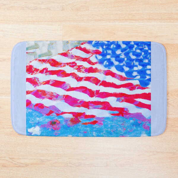 Item preview, US flag Reflected in a River as though painted by Claude Monet [Lighter t-shirts see other one for darker t-shirts} designed and sold by CristalleLisa.