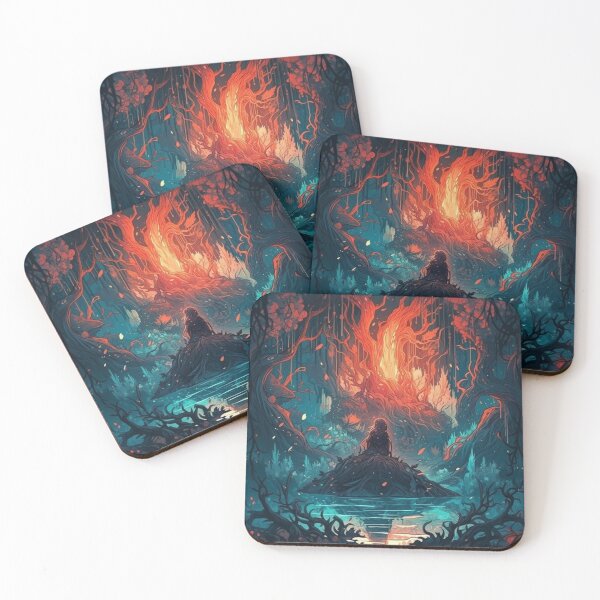 Item preview, Anime Character in Flaming Forest designed and sold by DiamondBubbleT.