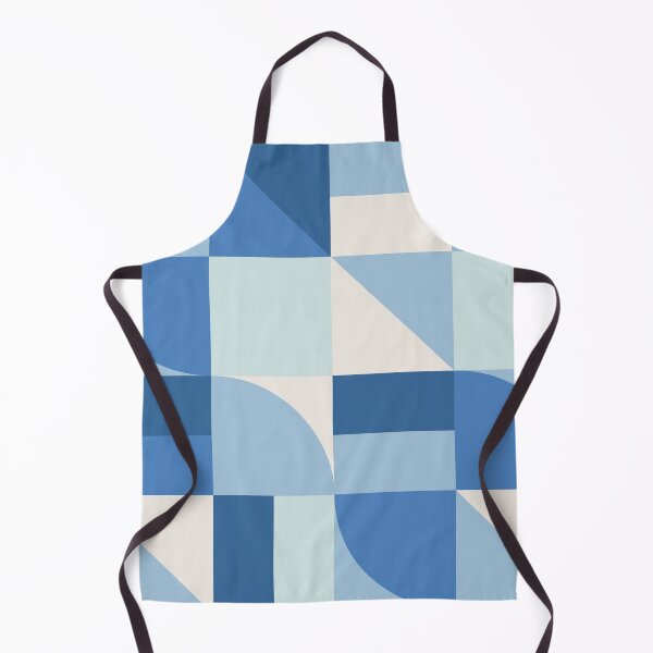 Aperçu de l'œuvre Formes abstraites de la géométrie moyenne couleur bleue créée et vendue par Ladies-Boutique.