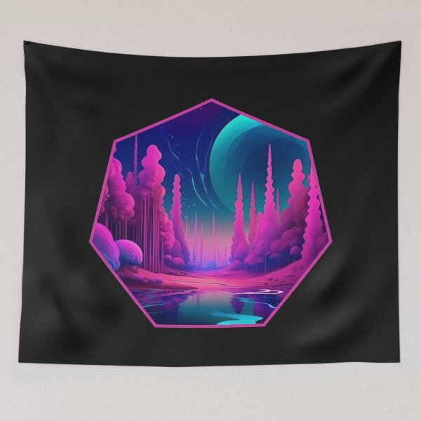 Item preview, Space Forest Heptagon designed and sold by RobinTief.