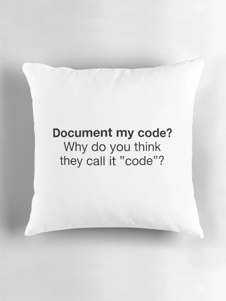 Thumbnail 3 of 4, Pillow, Document my code designed and sold by KeepOnCoding.