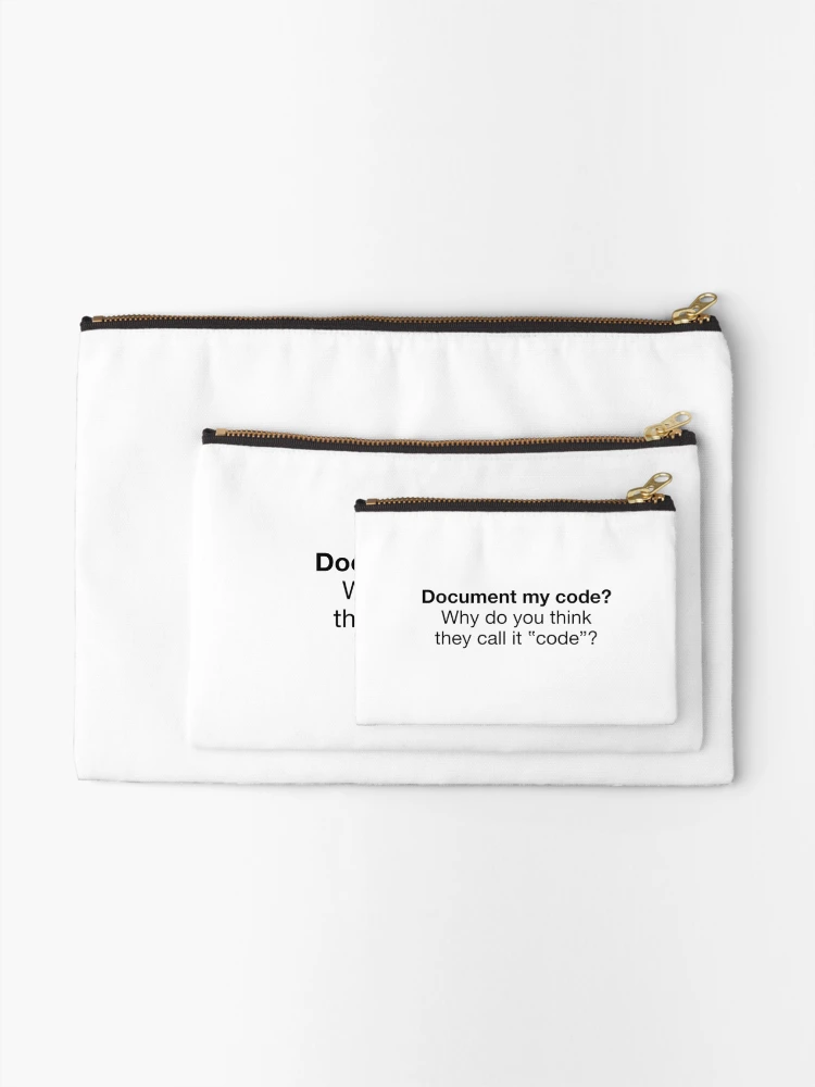 Thumbnail 2 of 4, Zipper Pouch, Document my code designed and sold by KeepOnCoding.