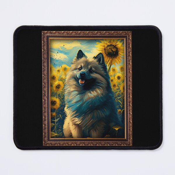 Item preview, Keeshond Sunflower Painting Adorable Dog designed and sold by rafaeltto.