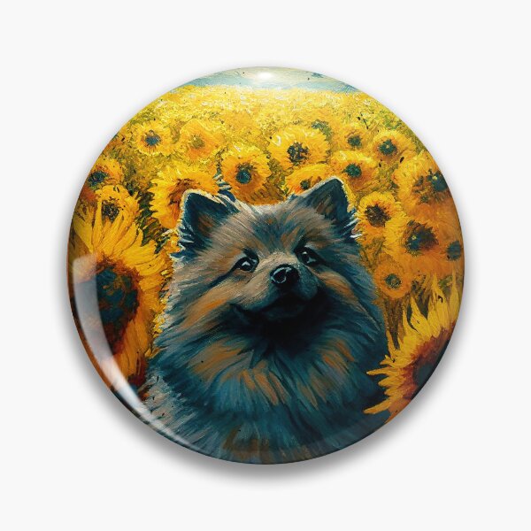 Item preview, Keeshond Sunflower Painting Adorable Dog designed and sold by rafaeltto.