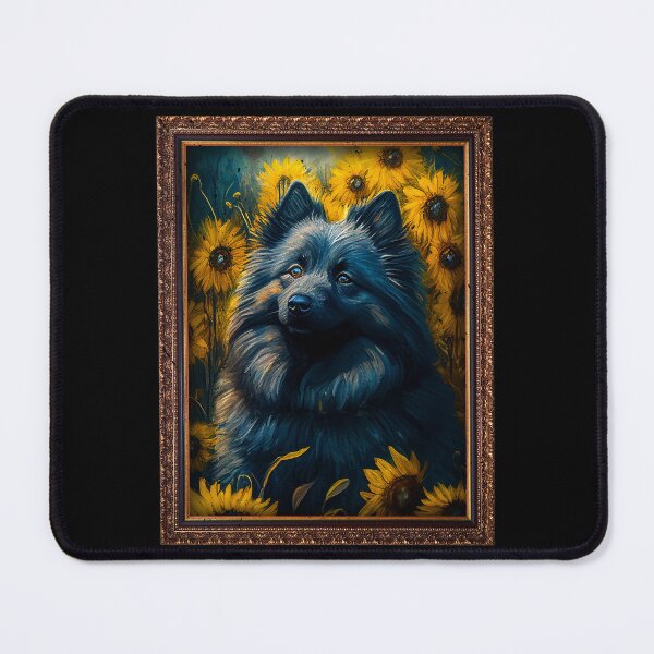 Item preview, Keeshond Sunflower Painting Adorable Dog designed and sold by rafaeltto.