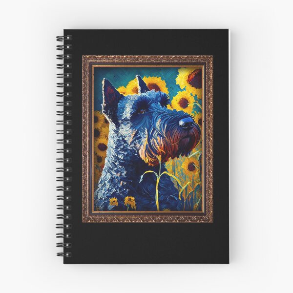 Item preview, Kerry Blue Terrier Sunflower Painting Adorable Dog designed and sold by rafaeltto.