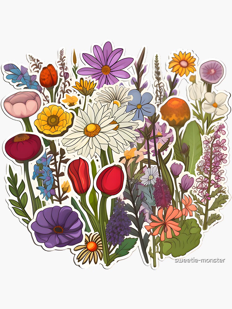 Wildflower transparent Sticker