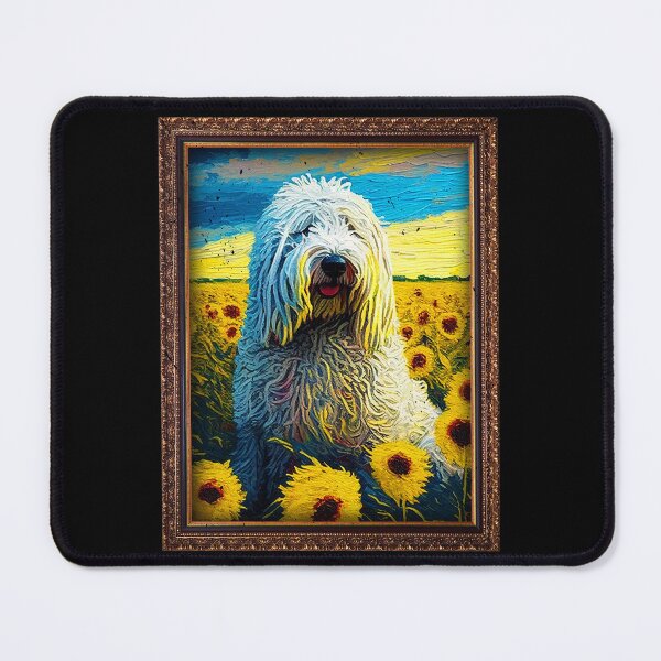 Item preview, Komondor Sunflower Painting Adorable Dog designed and sold by rafaeltto.
