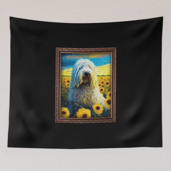 Item preview, Komondor Sunflower Painting Adorable Dog designed and sold by rafaeltto.