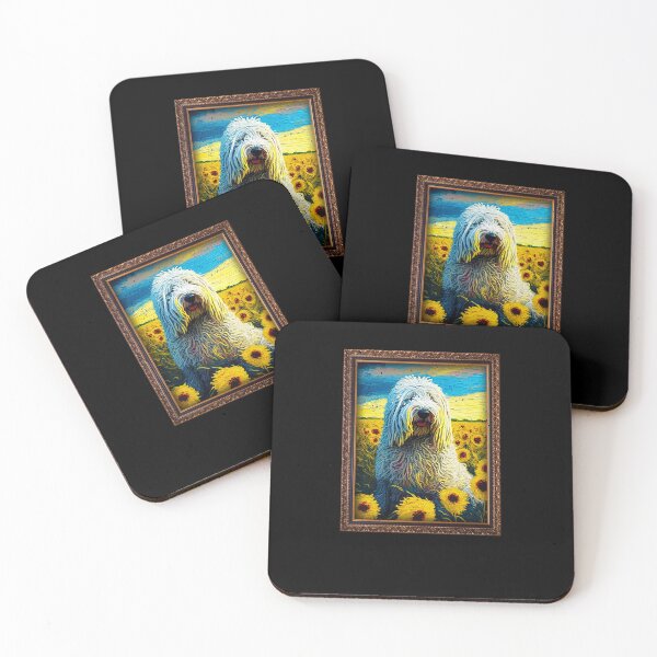 Item preview, Komondor Sunflower Painting Adorable Dog designed and sold by rafaeltto.