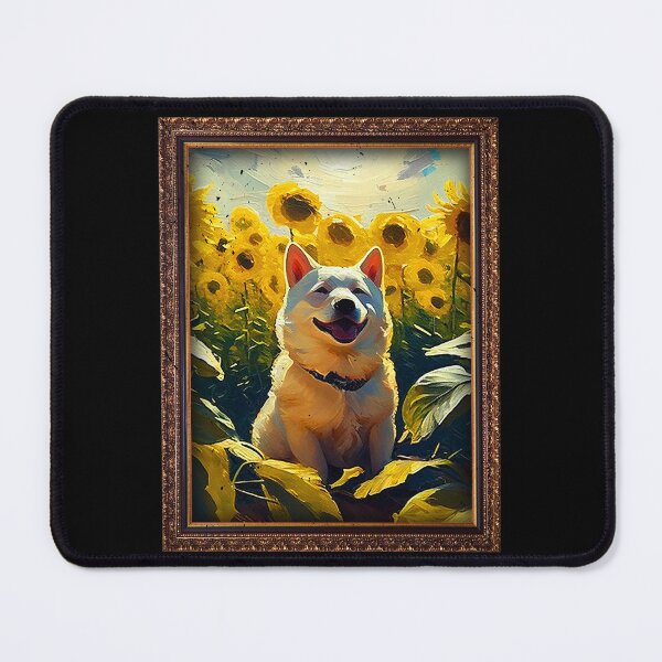 Item preview, Korean Jindo Sunflower Painting Adorable Dog designed and sold by rafaeltto.