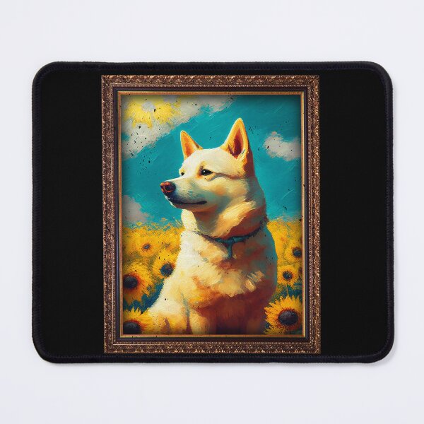 Item preview, Korean Jindo Sunflower Painting Adorable Dog designed and sold by rafaeltto.