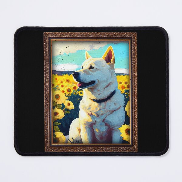 Item preview, Korean Jindo Sunflower Painting Adorable Dog designed and sold by rafaeltto.