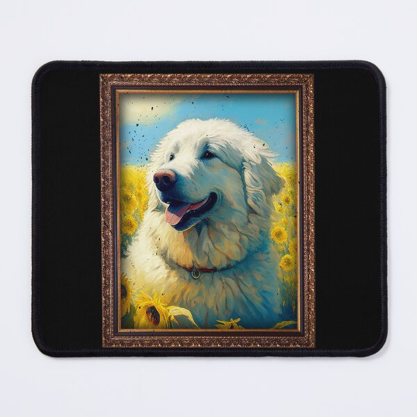 Item preview, Kuvasz Sunflower Painting Adorable Dog designed and sold by rafaeltto.