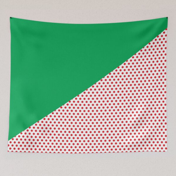 Aperçu de l'œuvre Triangle et pois | Motifs mixtes | Rouge et vert créée et vendue par rsty11.