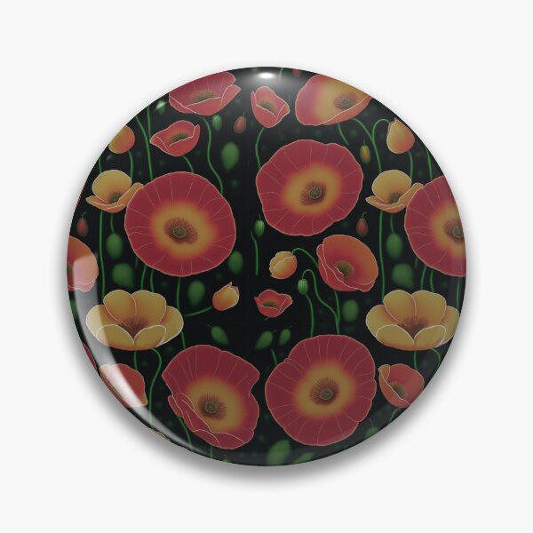 Item preview, Red Poppies Field Floral Pattern designed and sold by Digi Artworks Store.