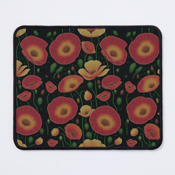 Item preview, Red Poppies Field Floral Pattern designed and sold by Digi Artworks Store.
