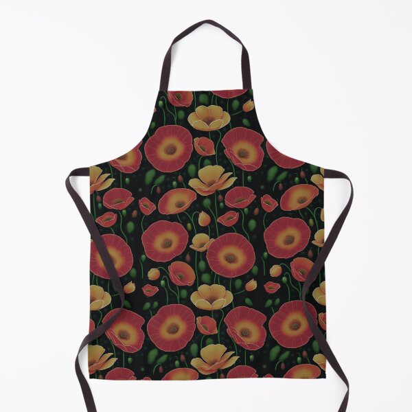 Item preview, Red Poppies Field Floral Pattern designed and sold by Digi Artworks Store.
