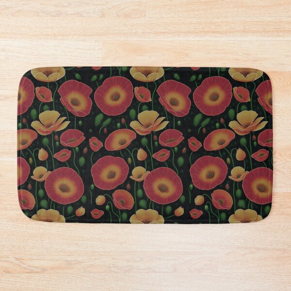 Artikelvorschau, Rote Mohnblumen Feld Blumenmuster entworfen und verkauft von Digi Artworks Store.