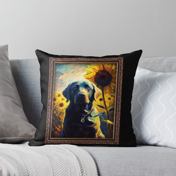Item preview, Lab Pointer Sunflower Painting Adorable Dog designed and sold by rafaeltto.