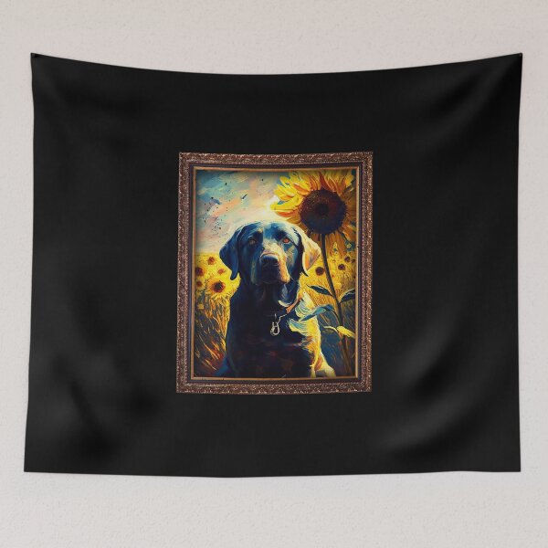 Item preview, Lab Pointer Sunflower Painting Adorable Dog designed and sold by rafaeltto.