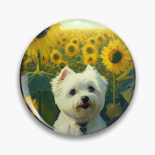 Item preview, Kyi-Leo Sunflower Painting Adorable Dog designed and sold by rafaeltto.