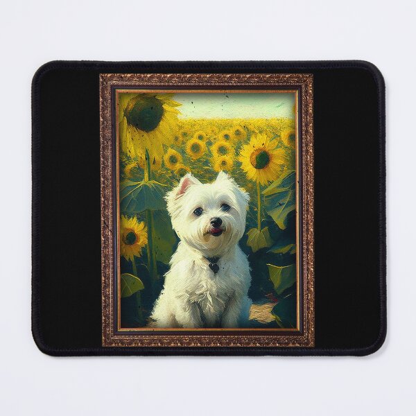Item preview, Kyi-Leo Sunflower Painting Adorable Dog designed and sold by rafaeltto.