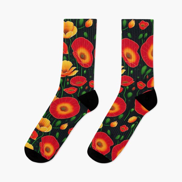 Item preview, Red Poppies Wildflowers Art designed and sold by Digi Artworks Store.