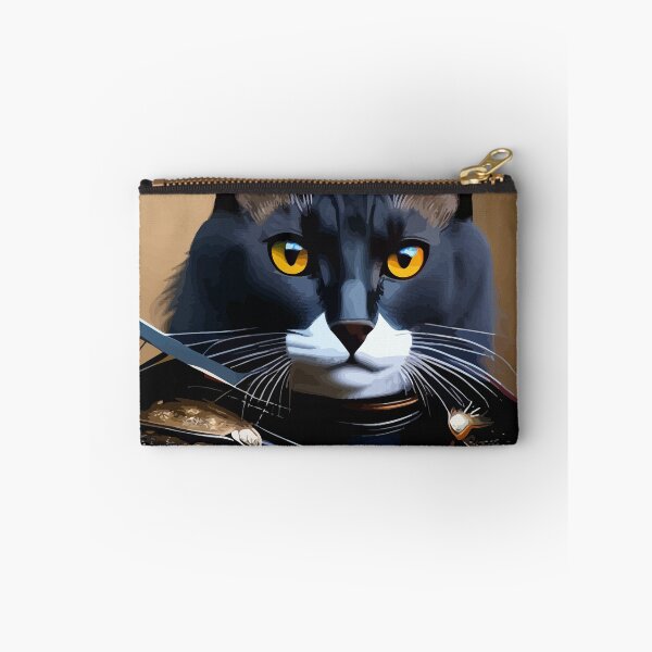 Item preview, Cool Cat Wearing Samurai Armor Holding Sword designed and sold by ArtisticAllure1.