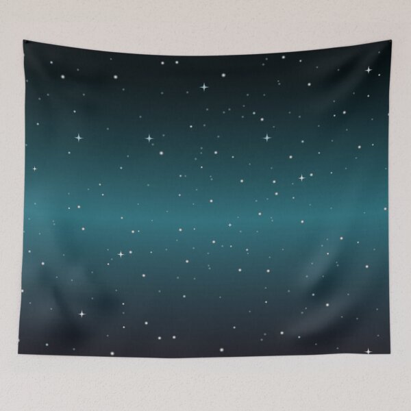 Item preview,  starry night sky, night sky illustration with shiny stars and snowfall isolated designed and sold by SabinArt.