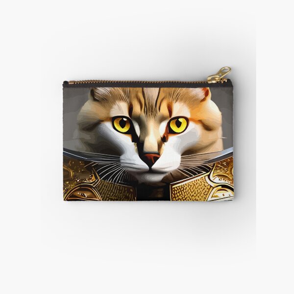 Item preview, Cool Cat Wearing Samurai Armor Holding Sword designed and sold by ArtisticAllure1.
