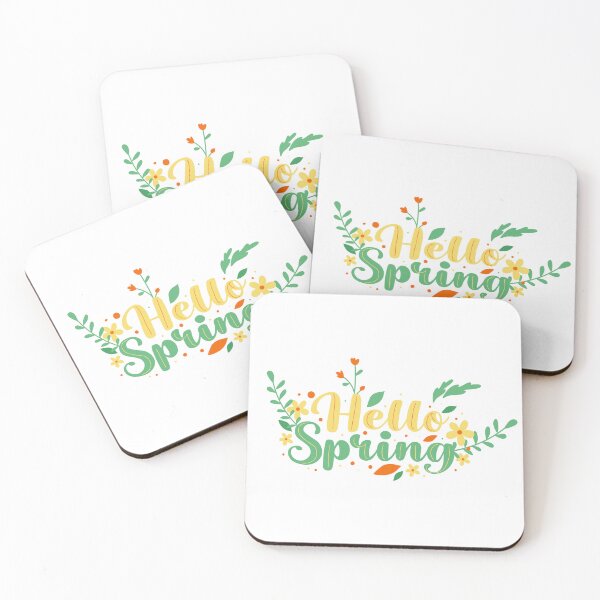Item preview, Hello, Spring decorated with flowers and leaves. designed and sold by drawvia.