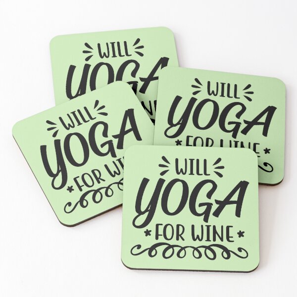 Item preview, Yoga Quote Will Yoga For Wine Motivational Saying designed and sold by SoccaTamam.