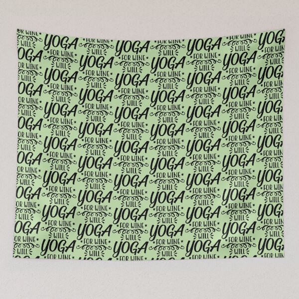 Item preview, Yoga Quote Will Yoga For Wine Motivational Saying designed and sold by SoccaTamam.