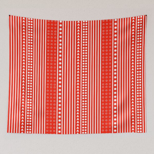 Item preview, Stripes and shapes - red and white designed and sold by LaBelleMaison.