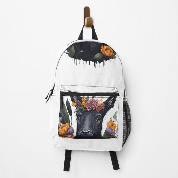 Item preview, Cute Black Klipspringer with Watercolor Flowers and Leaves designed and sold by AndyNgn.