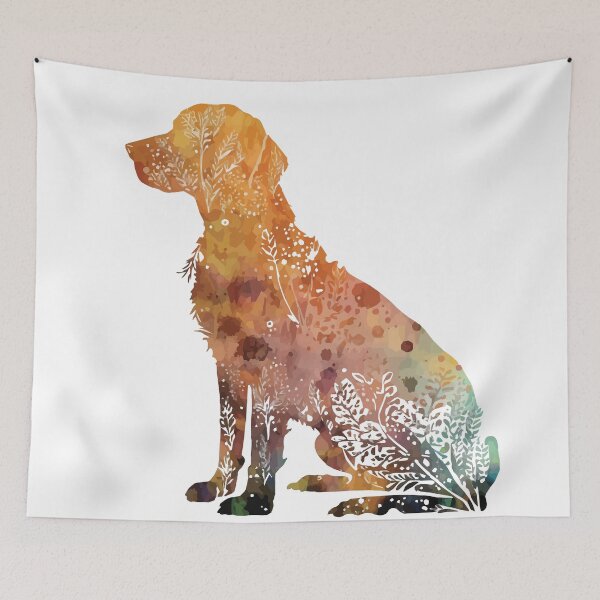 Item preview, A Dog Overlaid with Bohemian Pattern in Watercolor - Boho Animals designed and sold by GVRDesign.