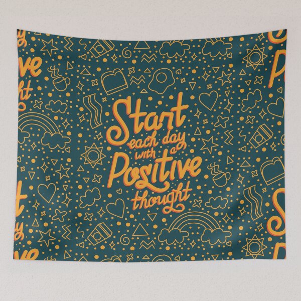 Item preview, Start each day with a positive thought designed and sold by abbymalagaART.