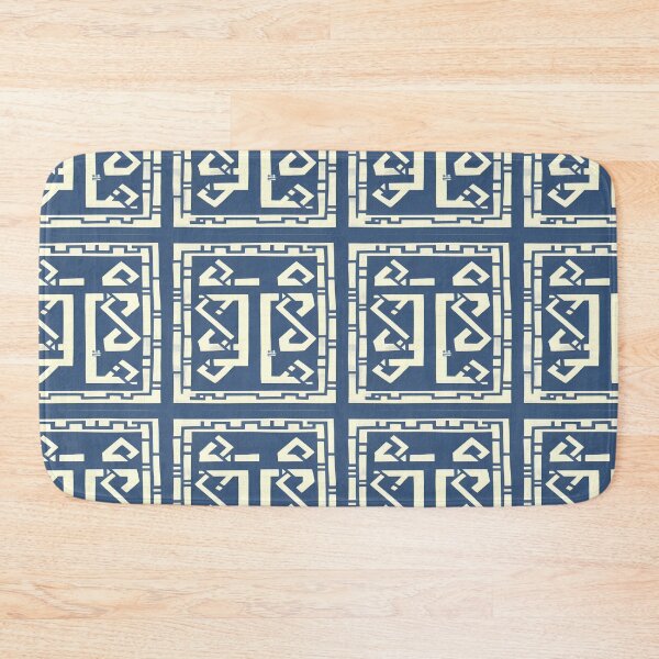Item preview,   Decorative Vintage Navy Blue Greek Key Art designed and sold by Tamas Das.